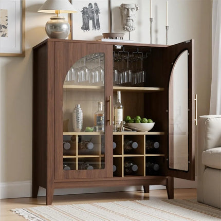 FurnitureZ l  31.5" Wine Bar Cabinet for Dining Room