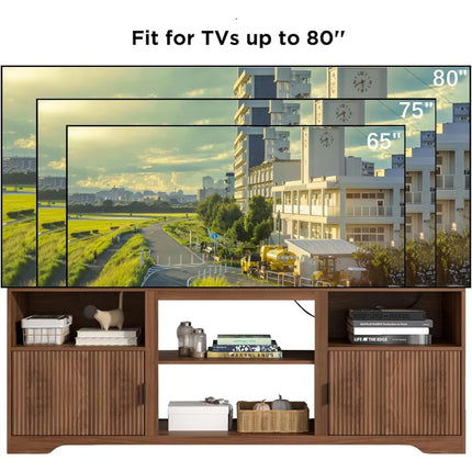 FurnitureZ l  Mid-Century Modern Fluted TV Standng Room