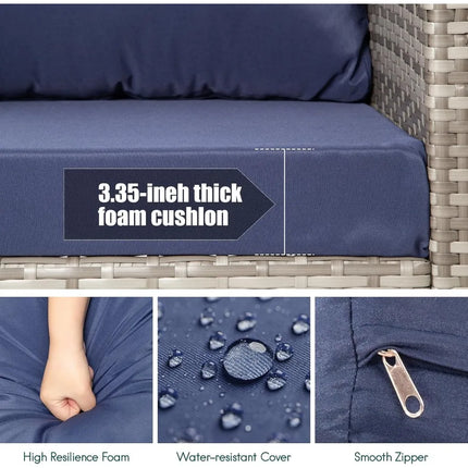 FurnitureZ l  3-Piece Patio Furniture Set for Outdoor