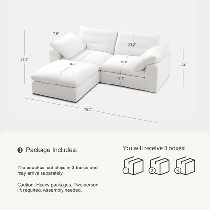 FurnitureZ l  Cloud Couch Oversized Modular Sectional Sofa for Living Room