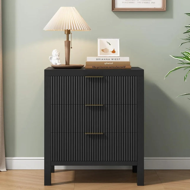 FurnitureZ l Wooden Farmhouse Nightstands for Bedroom, Living Room