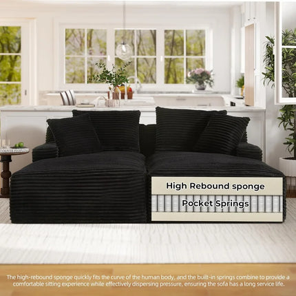 FurnitureZ l  Chaise Lounge Cloud Sofa Bed for Living Room