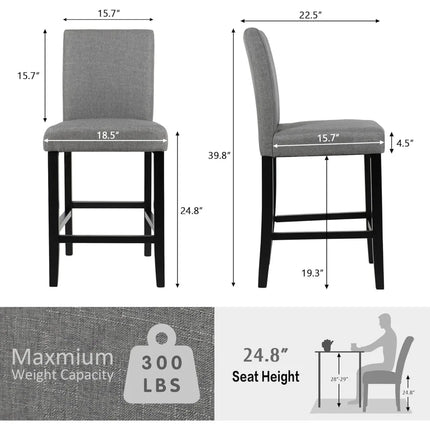FurnitureZ l  Counter Height Bar Stool Set of 4 for Dining Room
