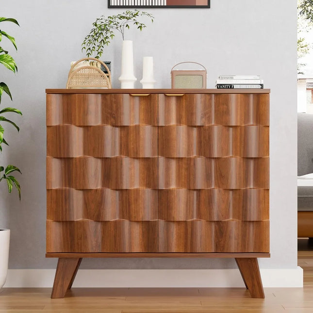 FurnitureZ l  Modern Fluted Sideboard for Living Room, Dining Room