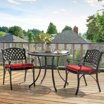 FurnitureZ l  35" Round Patio Bistro Table for Outdoor