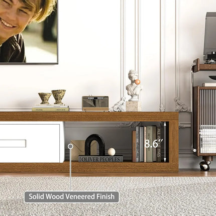FurnitureZ l  Modern Wood TV Stand for Living Room, Bedroom