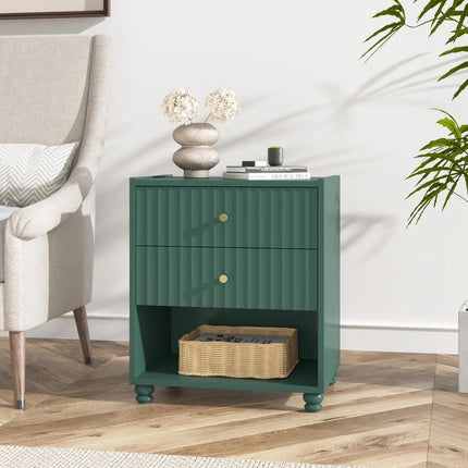 FurnitureZ l  Pair of Modern Nightstands Table for Living Room, Bedroom