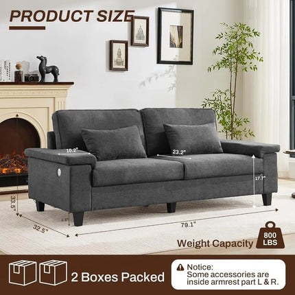 FurnitureZ l  Modern 2-Seater Sofa for Living Room
