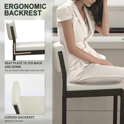 FurnitureZ l  Mid Century Modern Counter Height Bar Stools for Dining Room