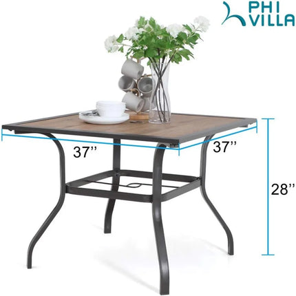 FurnitureZ l Patio Dining Table for Outside