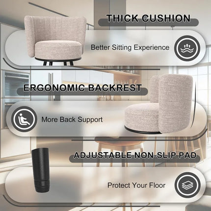 FurnitureZ l  27" Bar Stools Set of 4 for Dining Room