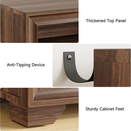 FurnitureZ l  Large 60" Sideboard Buffet for Living Room, Dining Room