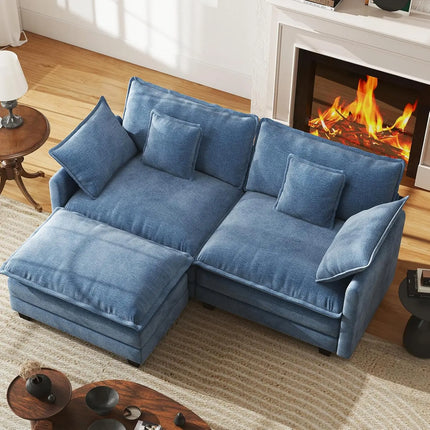 FurnitureZ l  111.4” Cloud Modular Sectional Sofa for Living Room