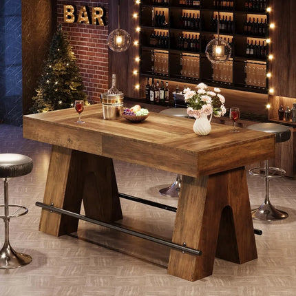 FurnitureZ l 63" Bar Height Pub Table for Dining Room