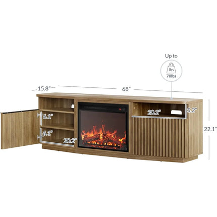 FurnitureZ l  68" Bellezee Elegant TV Stand for Living Room, Bedroom