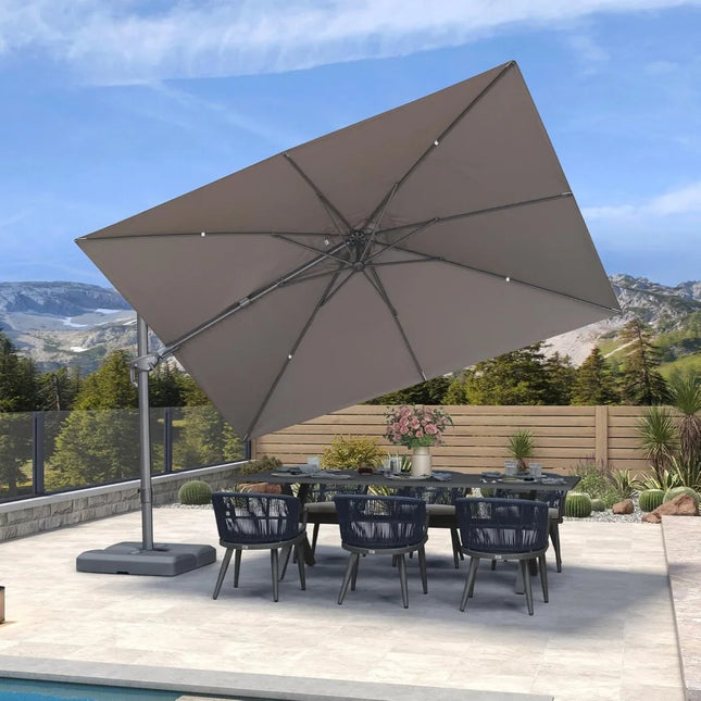 FurnitureZ l  10' X 6.5' Left-right Tilting Outdoor Patio Umbrella