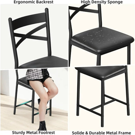 FurnitureZ l  26" Bar Stools Set of 4 for Dining Room