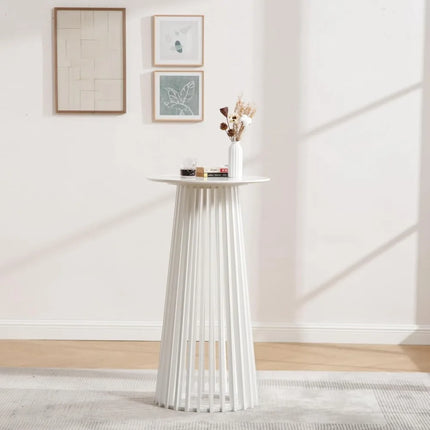 FurnitureZ l  24" Modern Pub Round Bar Height Cocktail Table for Dining Room, Living Room