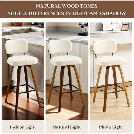 FurnitureZ l Counter Height Bar Stools Set of 2 for Dining Room