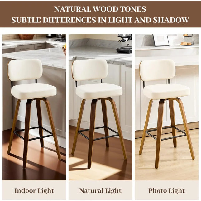 FurnitureZ l Counter Height Bar Stools Set of 2 for Dining Room