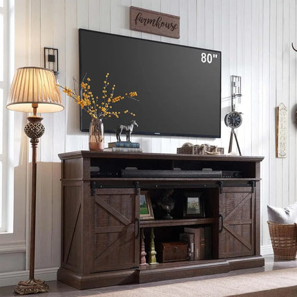 FurnitureZ l  80" Farmhouse Style TV Stand for Living Room