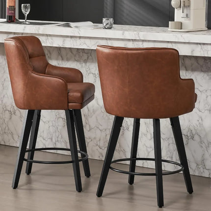 FurnitureZ l  26" 360°Swivel Counter Height Bar Stools for Dining Room
