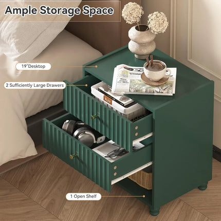 FurnitureZ l  Pair of Modern Nightstands Table for Living Room, Bedroom