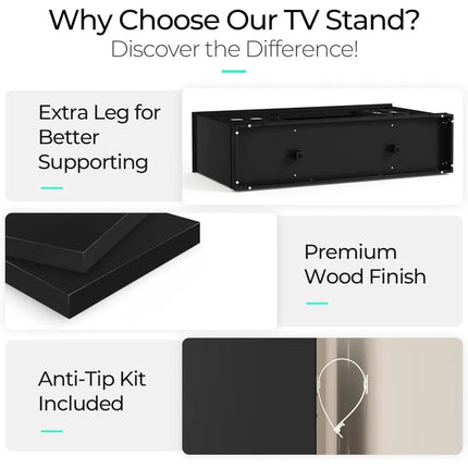 FurnitureZ l  Modern Farmhouse Style 65" TV Stand for Living Room