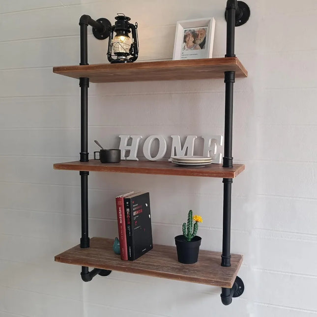 FurnitureZ l  Rustic Industrial Style 24 Pipe Wall Shelves for Bathroom
