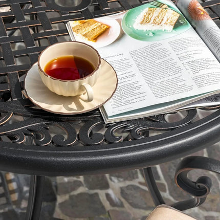 FurnitureZ l  35" Round Patio Bistro Table for Outdoor