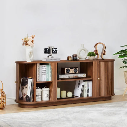 FurnitureZ l  62" Mid-Century Modern TV Stand for Living Room, Bedroom