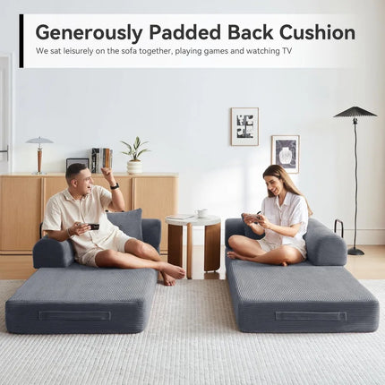 FurnitureZ l  Convertible Folding Mattress Sofa Bed for Living Room