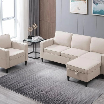 FurnitureZ l  4 Piece Living Room Sofa Sets