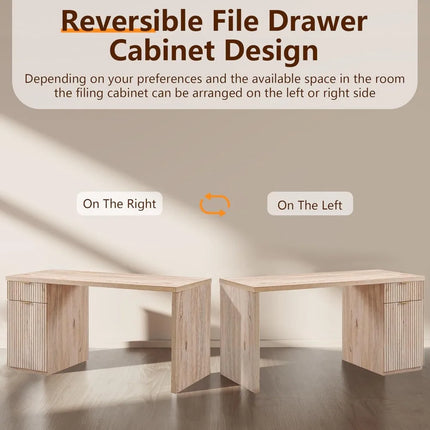 FurnitureZ l  60" Modern Executive Desk for Home Office