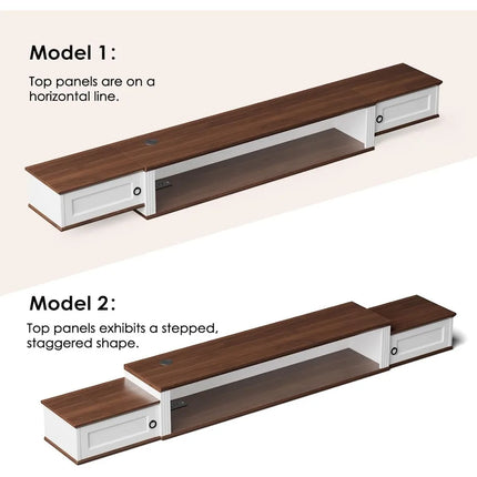 FurnitureZ l  Modern Wall-Mounted TV Stand for Living Room, Bedroom