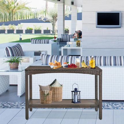 FurnitureZ l  Outdoor Console Table for Outdoor, Entryway