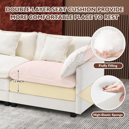 FurnitureZ l  2-Seats Sofa for Living Room