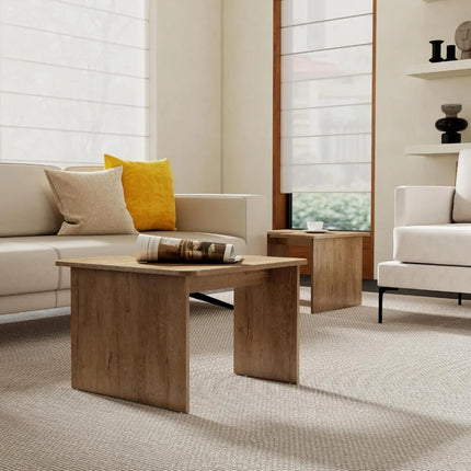 FurnitureZ l  Pair of Contemporary Nesting Coffee Tables for Living Room