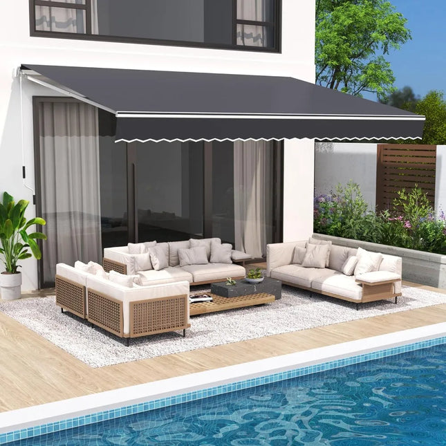 FurnitureZ l  13.1'x8.2' Patio Awning for Outdoor