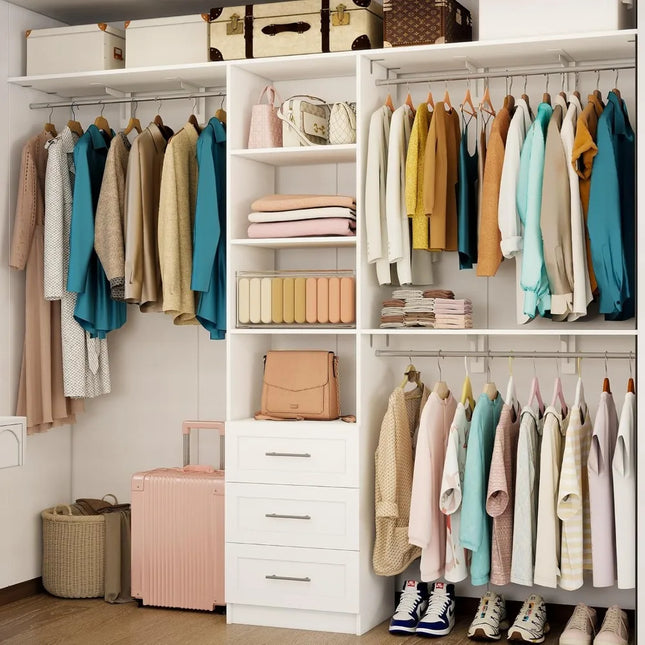 FurnitureZ l  5FT-8FT Closet System for Dressing Room