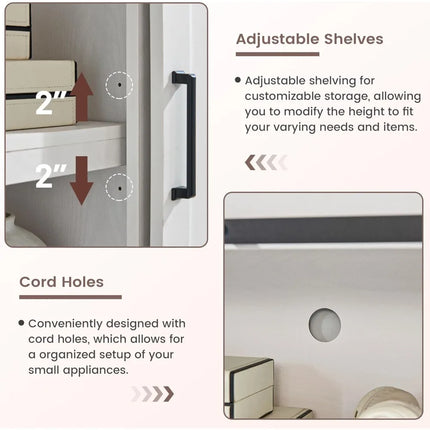 FurnitureZ l  80" TV Stand Rustic Farmhouse Entertainment Center for Living Room, Bedroom