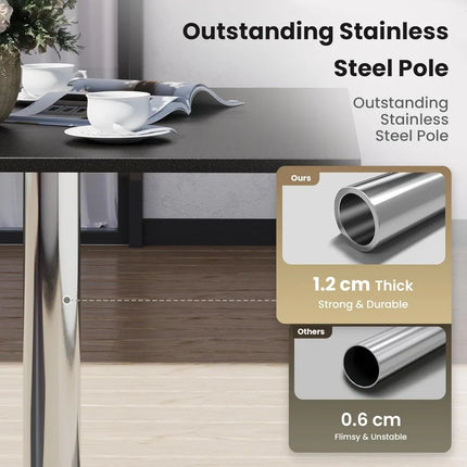 FurnitureZ l  Square Dining Table for 4 for Dining Room, Outdoor