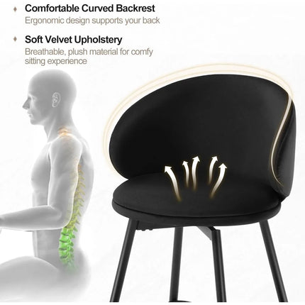 FurnitureZ l  26" Counter Height Swivel Bar Stools Set of 3 for Dining Room