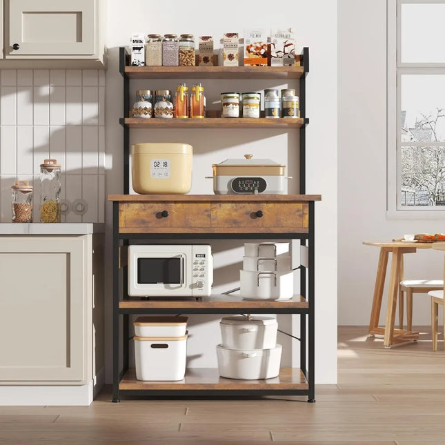 FurnitureZ l Bakers Rack Kitchen Stan Storage for Kitchen, Dining Room
