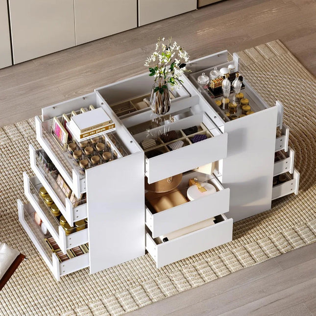 FurnitureZ l  White Island Storage for Dressing Room