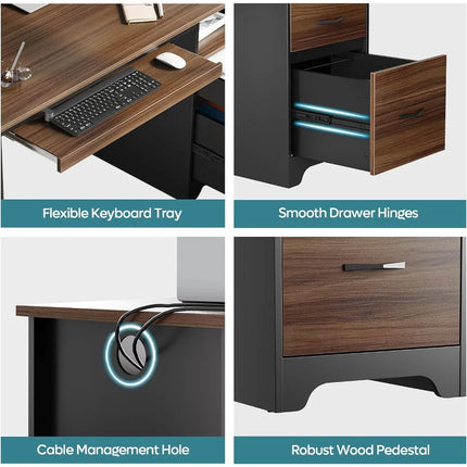 FurnitureZ l  48” Computer Desk for Home Office