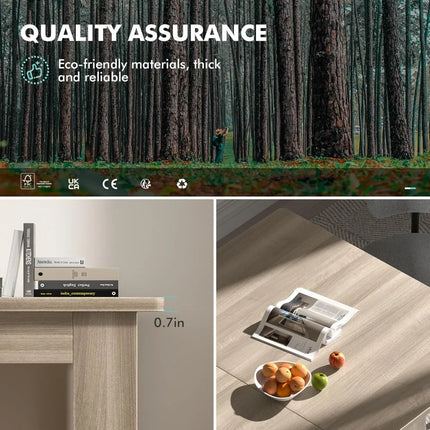 FurnitureZ l  55.1"-86.6" Extendable Table for 6-10 Person for Dining Room, Home Office