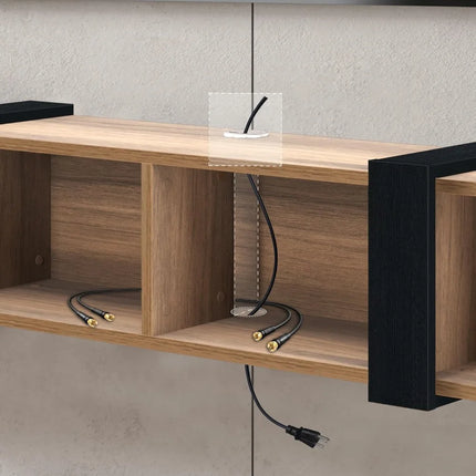 FurnitureZ l  71" Walnut Floating TV Stand for Living Room, Bedroom