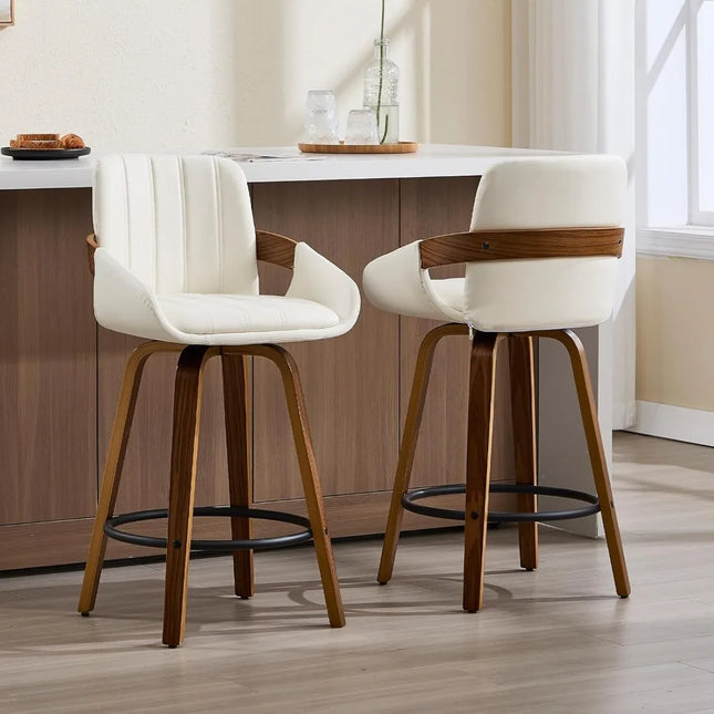FurnitureZ l  26" Counter Height Swivel Stools for Dining Room