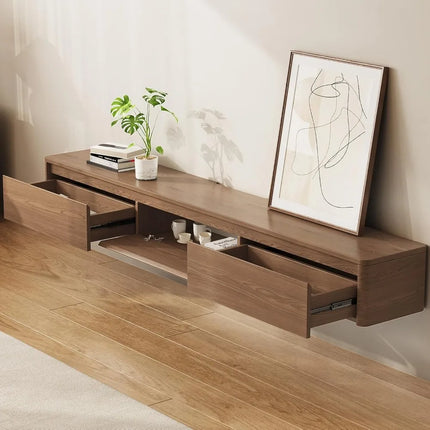 FurnitureZ l  Farmhouse Style Wall-Mounted TV Stand for Living Room, Bedroom